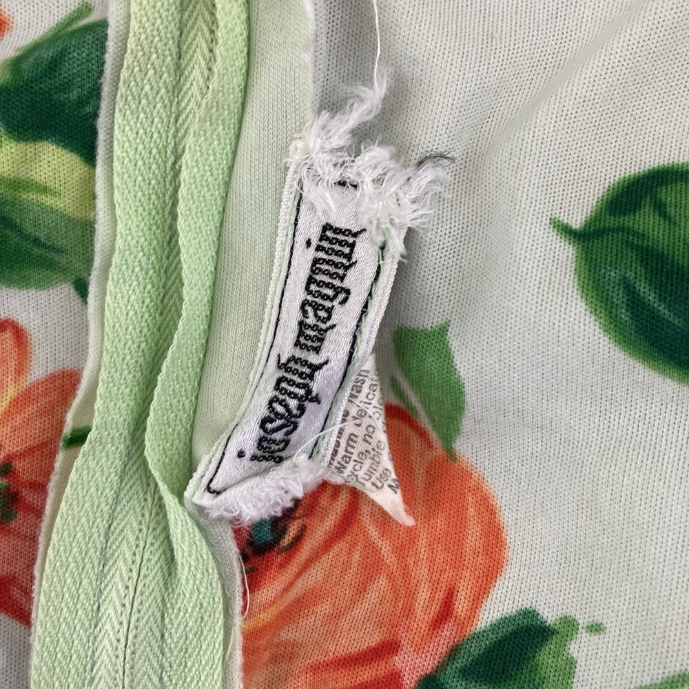 Vintage‎ Joseph Magnin 70s Floral Green Orange Top - Picture 6 of 6